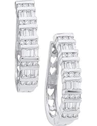 1.00CTW DIAMOND LADIES HOOPS