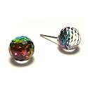Vitrail Medium Faceted Ball Swarovski Austrian Crystal Earrings, 8mm