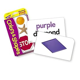 Click here to buy POCKET FLASH CARDS COLORS and SHAPES 3 X 5 56 TWO-SIDED CARDS by Trend.