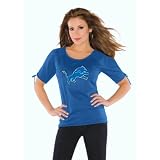 Touch by Alyssa Milano Detroit Lions Women's Split Sleeve Top XX Large