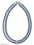 Agate and pearl choker, 'Perfect Wave' 0.6