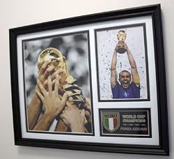 2006 Italy Framed Collage Photographs World Cup Trophy with Fabio Cannavaro