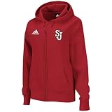 NCAA adidas St. John's Red Storm Ladies Red Primary Logo Full Zip Hoodie Sweatshirt