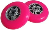 2 PINK Wheels W Abec 7 Bearings for RAZOR SCOOTER 100mm