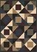 5'5 x 7'7 Radici USA Castello 1184 - Black Rectangular