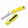 Spyderco Atlantic Salt Rust Free Serrated Edge Knife, Yellow
