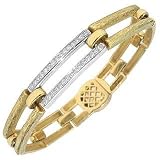 Torrini Beatrice - Gold and Diamond Rectangular Link Bracelet