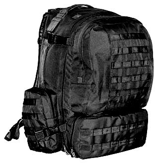 MOLLE 3 Day Military Assault Pack Backpack - Black