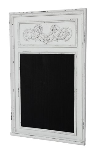Rococo Wooden White Distressed Blackboard