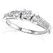 Three-Stone Princess Diamond Ring 1/2ctw
