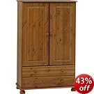 Combi Robe with 2-Door/ 2-Drawer, Stained Lacquer
