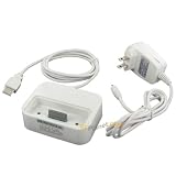Apple iPod USB Sync Charge Desktop Docking Cradle with AC Wall Travel Charger - White