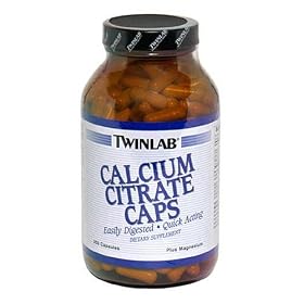 Twinlab Calcium Citrate Caps Plus Magnesium, 250 Capsules (Pack of 2)