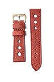 24mm Tan Panerai Pilot Style Leather Watchband with Matching Stitching