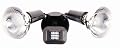 Designers Edge L-995BR Outdoor Two-Light Downward Floodlight, 180-Degree Motion-Activated, Bronze