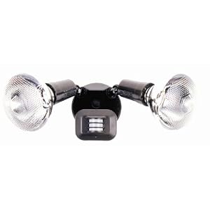 Designers Edge L-995BR Outdoor Two-Light Downward Floodlight, 180-Degree Motion-Activated, Bronze by Designers Edge
