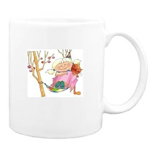 Click here to buy Mug with tree, human, body, individuals, individual, persons, hammock, cat, napping, humans, girl,....