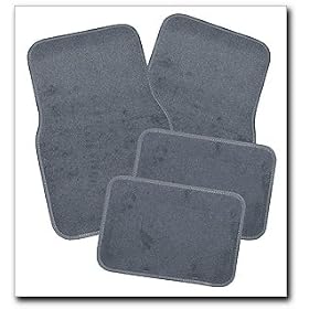4 Piece Regal Universal Carpet Floor Mat Set, Gray (19-6074-04)