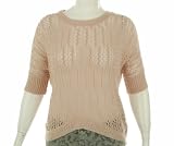 Pink Rose Short Sleeve Accent Sweater