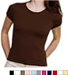 Anvil Ladies' 1x1 Rib Scoopneck Tee, (A-1441)