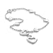 Bling Jewelry Sterling Silver Heart Charm Lariat Bracelet 7.5