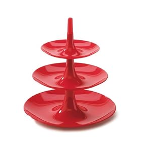 Babell - Tiered fruit/cake stand - Red