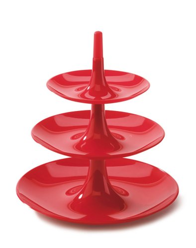 Babell - Tiered fruit/cake stand - Red