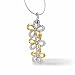 Two Tone Floral Design Diamond Pendant