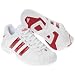 adidas Kids' Superstar 2G Ultra Junio (White/Red/Silver 4.5 M)