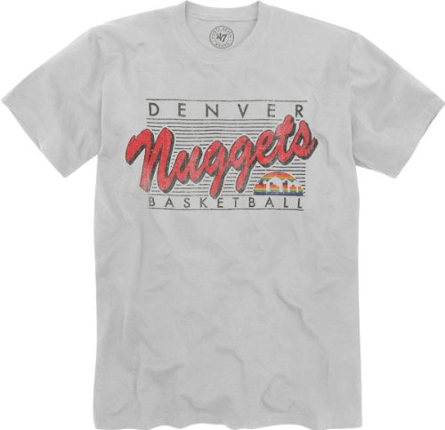 Denver Nuggets '47 Brand Vintage White Between The Lines Vintage Tee