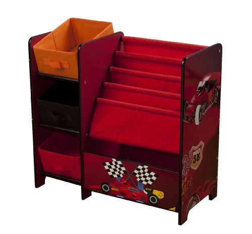 4Gr8 Kidz Racing Series Kids Tot Tutors Book Rack and Storage