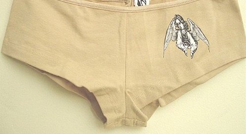 Thrill Ride Spade Baby Ace Rose Tattoo Shortie Panty Nude Size Medium