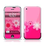 Retro Pink Flowers Design Protective Skin Decal Sticker for Apple iPhone (2G)1st Generation