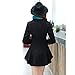 FINEJO Women's Lapel Irregular Hem Wool blends Coat Jacket Blazer
