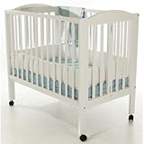 Dream On Me 2 in 1 Portable Folding Stationary Side Crib, White Dream On Me 2 in 1 Portable Folding Stationary Side Crib, White