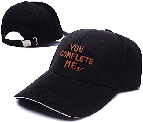 QIANGS 5sos You Complete Mess Logo Adjustable Baseball Caps Unisex Snapback Embroidery Hats - Black/Orange