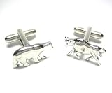 Classic Silver BULL and BEAR Wall Street Stock Broker Cufflinks w/Gift Box