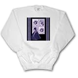 Rich purple design with elegant gown roses and damask ribbons on black background - Adult SweatShirt Medium