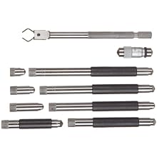 Starrett 823MBZ Tubular Vernier Inside Micrometer Set, 40-300mm Range, 0.01mm Graduation, +/-0.0025mm Accuracy