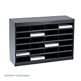 Safco E-Z Stor Literature Organizer, 24 Letter Size Compartments (9211BLR)