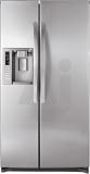 LG LSC27931ST 26.5 cu. ft. Side-by-Side Refrigerator with 4 Spill-Proof Glass Shelves Including 2 Slide-Out, Humdity Crispers, External Ice/Water Dispenser, IcePlus and Digital LED Display: Stainless Steel