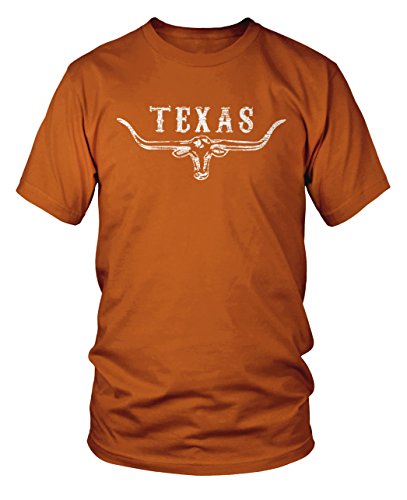 Texas Longhorn Lone Star State T-Shirt, Burnt orange, Large