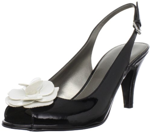 Bandolino Women's Apparently Slingback Pump,Black/White,5.5 M US