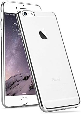 iPhone 6S Case, Trainium [Bumper Cushion] for iPhone 6 / iPhone 6s case Clear Panel Back+ plating Ultra Clear Soft TPU Bumper Shock Absorbent Corner Protection for iPhone 6/6s case (gray)