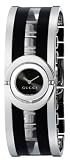 Gucci Women`s YA112516 Twirl Small Black and Transparent Acetate Bangle Watch