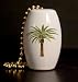 Tropical Palm Tree Porcelain Fan / Light Pull