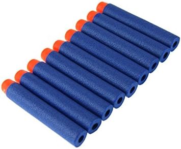 100 Pcs Blue Foam Darts for Nerf N-strike Elite Series Blasters Toy Gun Refill Pack