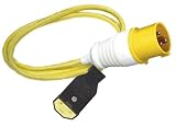 Jaune 16A 110V 1m prise de mener Unis prise de courant. Idéal pour connecter des appareils électroménagers au devoir de puissance lourde secteur convertisseur abaisseur 240 110 volts du transformateur Image du produit