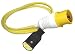 1m Yellow 16a 110v Plug To Usa Mains Socket Nema 5 Lead. Ide