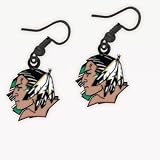 North Dakota Fighting Sioux Official Logo Earrings
